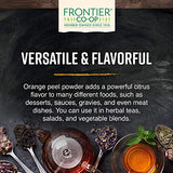 Frontier Co-op Organic Orange Peel Powder - 1lb Bulk Bag, Pure Orange Powder - Potent Citrus Flavor, Perfect for Cooking, Baking & Skincare, Kosher