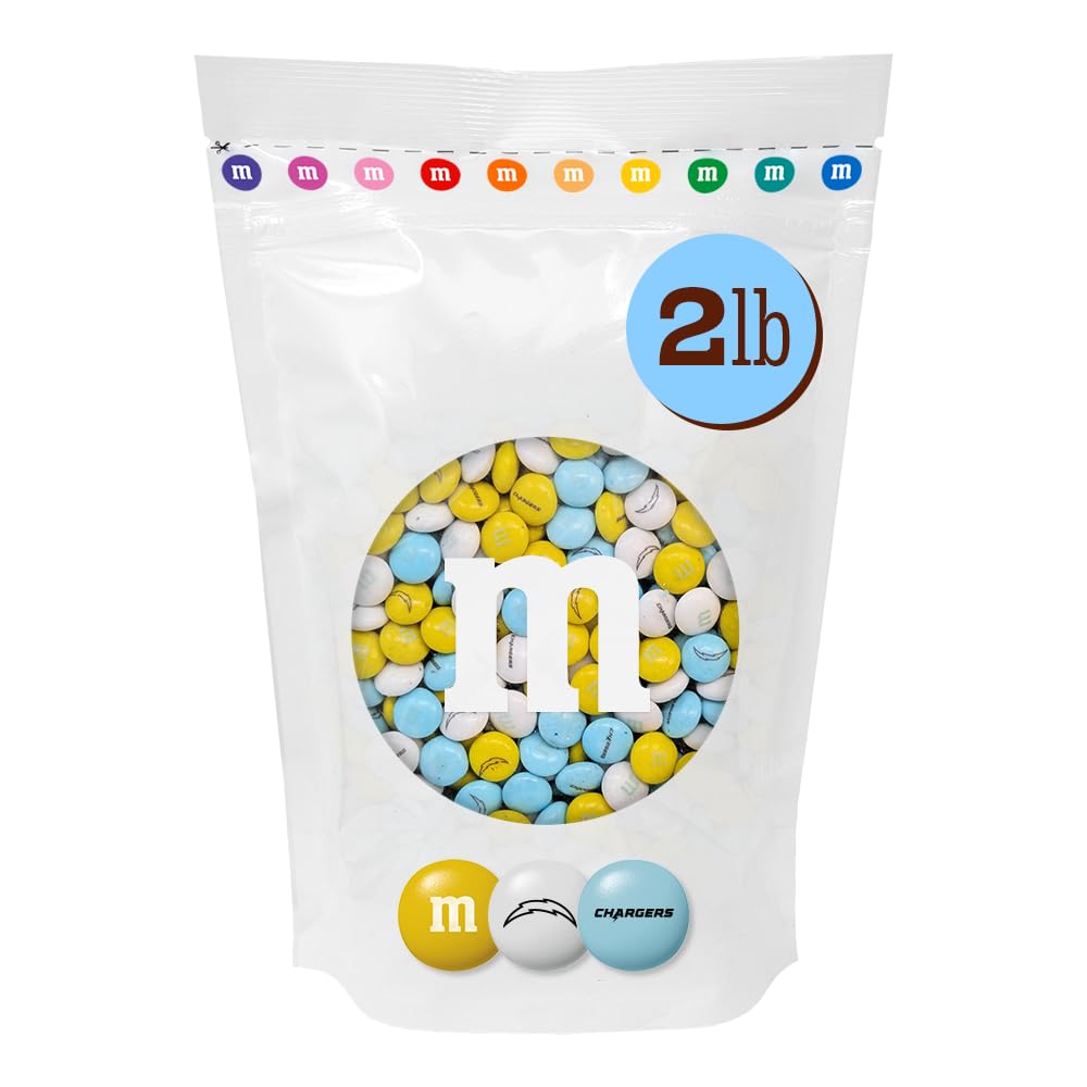 M&M'S NFL Los Angeles Chargers Milk Chocolate, 2 lb Bulk Bag
