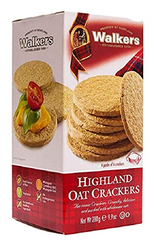 Walkers Shortbread Highland Oatcakes, Savory Crackers, 10.6-Ounce Boxes (Count of 4)