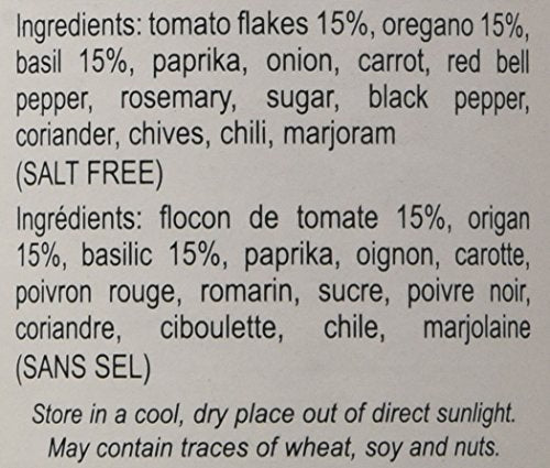 The Gourmet Collection Spice & Seasoning Blend Oregano Basil & Tomato Spice Blend Greek, Mediterranean, Italian Herb Seasoning Salt Free 156 Servings.