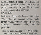 The Gourmet Collection Spice & Seasoning Blend Oregano Basil & Tomato Spice Blend Greek, Mediterranean, Italian Herb Seasoning Salt Free 156 Servings.