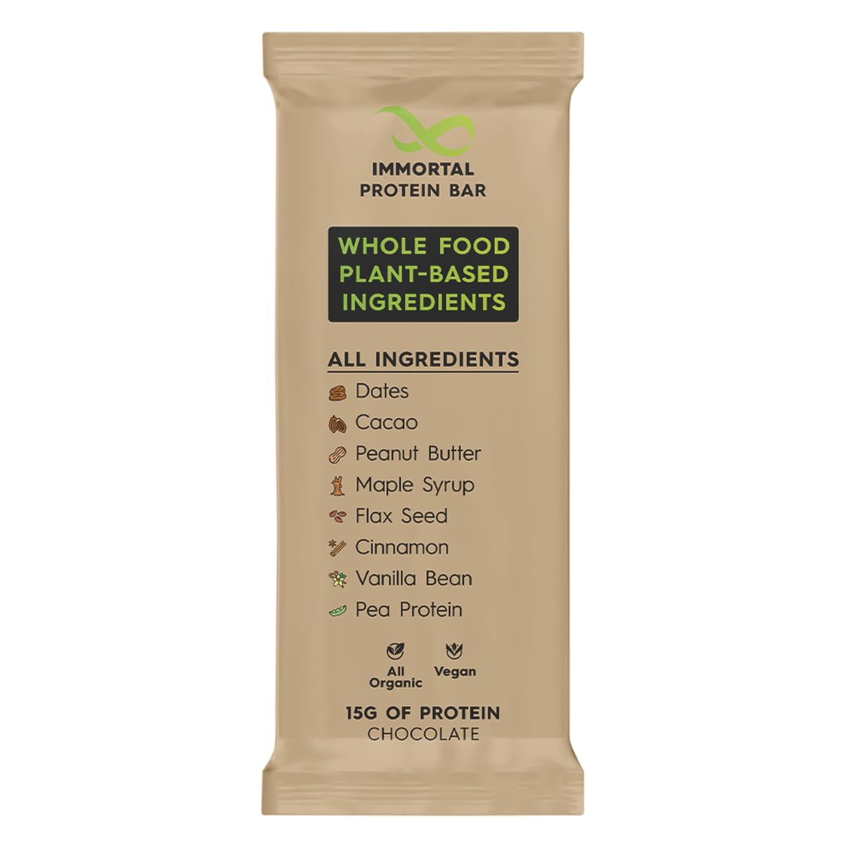 Whole food Plant-Based Protein Bars by Immortal | All Organic | Vegan