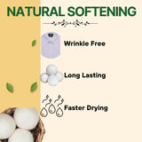 SEDLAV Natural Wool Dryer Balls - Earth Breeze Laundry Sheets Alternative - Wool Dryer Balls Laundry Reusable - Reduces Wrinkles, Energy Saving (4)