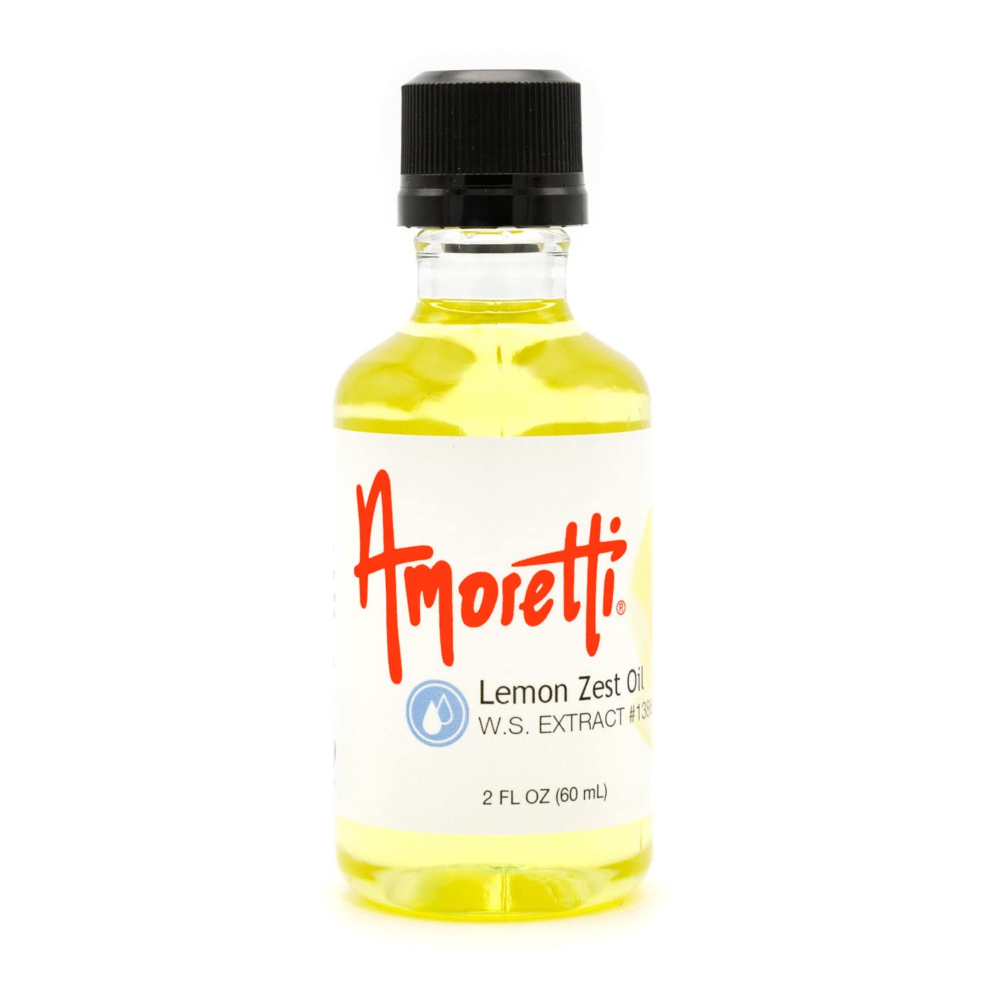 Amoretti - Lemon Zest Oil Extract Water Soluble 2 oz - Highly Concentrated & Perfect For Pastry, Savory, Brewing, and more, Preservative Free, Vegan
