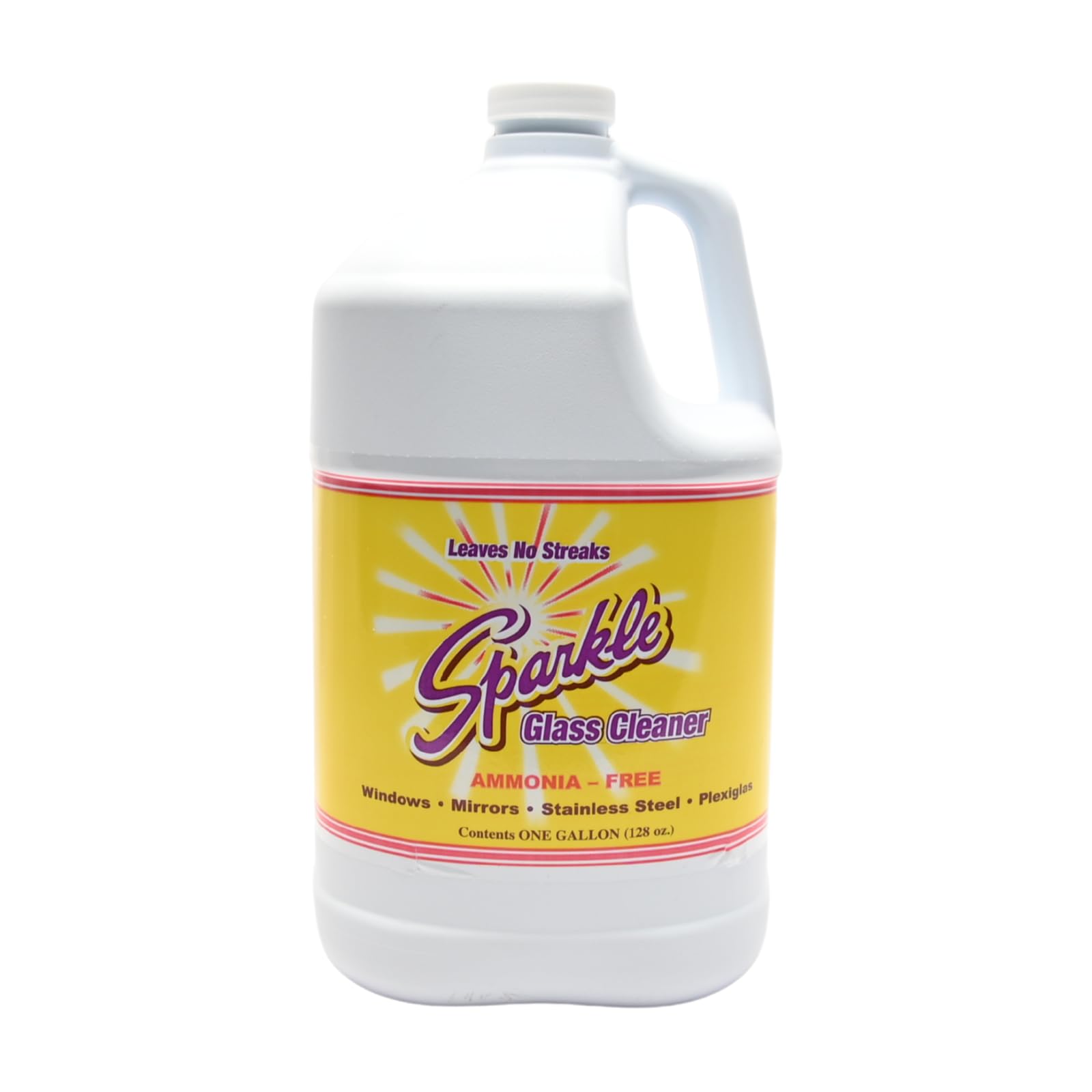 Sparkle Glass Cleaner Refill 1 Gallon (128 Fl Oz) - Ammonia-Free Heavy Duty Streak-Free Formula for Windows, Mirrors & Glass (Pack of 1)