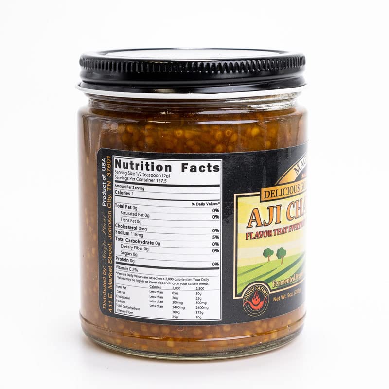 Aji Charapita Chili Pepper Mash by Magic Plant - (9 oz) Medium Heat 30K - 100K SHUs, Exotic Fruity, Citrus Flavor From the Amazon Region | Fresh