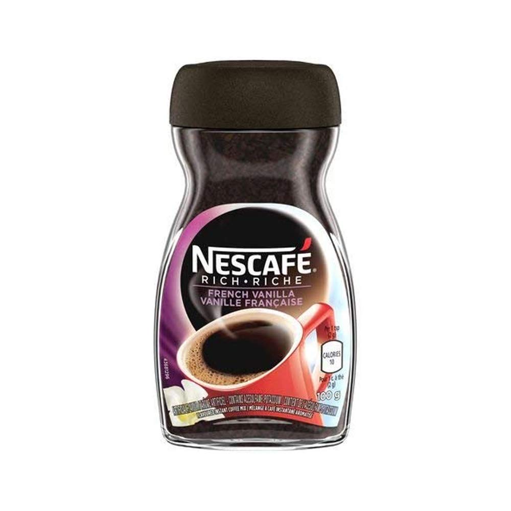 NESCAFE Coffee Bundle, One Rich Hazelnut 100g and One Rich French Vanilla 100g, {Imported from Canada}
