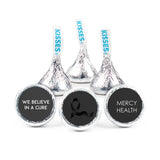 324ct Personalized Black Ribbon Melanoma Cancer Awareness Kiss Stickers