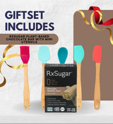 Plant-Based Keto Chocolate Bar, 8 OZ. Bundle with Silicone/Wood Mini Utensils - Sugar Chocolate Smooth, Low-Carb, Sugar Conscious Snack for Baking