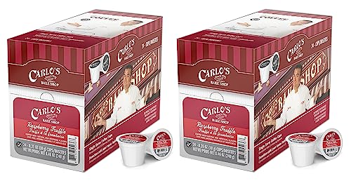 Carlo's Bakery Raspberry Truffle Single Serve Coffee Cups, Compatible with Keurig Brewers, 24 Count per Box, 2 Boxes