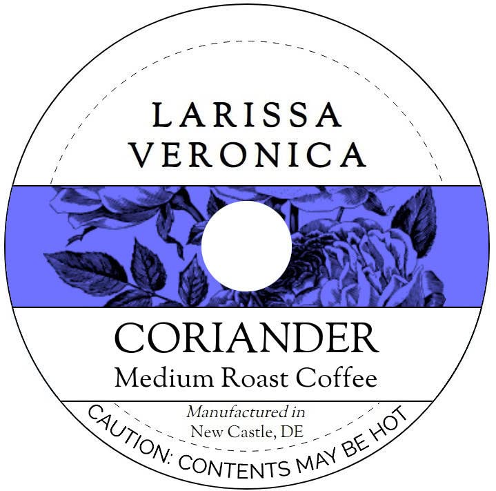 Coriander Medium Roast Coffee (Single Serve K-Cup Pods) (Gourmet, Naturally Flavored, Whole Coffee Beans) (12 pods, ZIN: 572344)