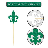 24 Pcs Mardi Gras Cupcake Toppers, Glitter Masquerade Masks Cupcake Toppers for Masquerade Mardi Gras Party Baby Shower Birthday Party Decorations