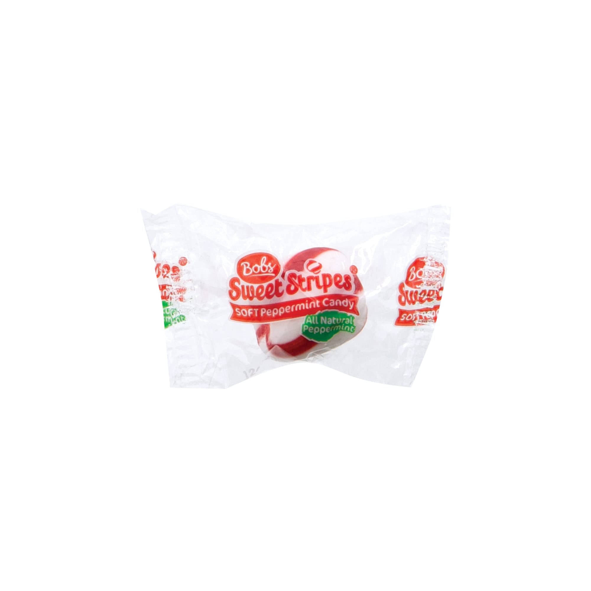 Bob's Sweet Stripes Bobs Sweet Stripes Soft Peppermint Candy - 250 Mints Individually Wrapped in Reusable Plastic Tub - Peppermint Candy White,Red