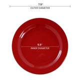 Smarty Had A Party - Premium 7.5 Inch Red Disposable Salad and Dessert Plates - 120 Count Heavy Duty BPA-Free Plastic Plates, Recyclable Party Plates