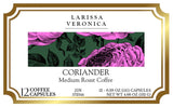 Coriander Medium Roast Coffee (Single Serve K-Cup Pods) (Gourmet, Naturally Flavored, Whole Coffee Beans) (12 pods, ZIN: 572344)