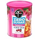 4C Zero Sugar Powdered Drink Mix Cannisters, Zero Sugar Raspberry Iced Tea, 45 Quarts, Family Sized Cannister, Low Calorie, Thirst Quenching Flavors