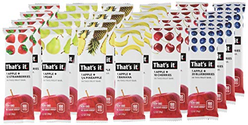 That's it Super Sampler, Pack of 24 (Apple With Blueberry, Strawberry, Pineapple, Pear, Cherry, Banana)