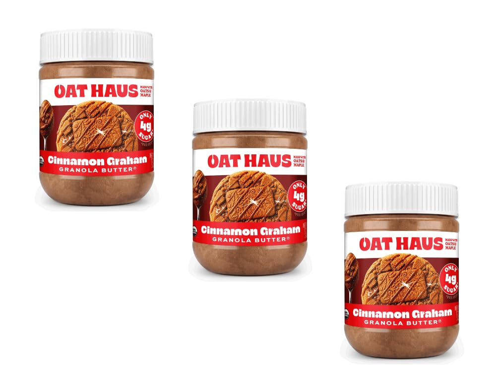 Oat Haus Organic Cinnamon Graham Granola Butter | Peanut-free, Almond (Tree-Nut) Free, & School-Safe (Top 8 Allergen Free) | Sunflower Seed & Cookie
