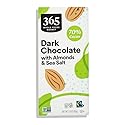 365 by Whole Foods Market, Almond & Sea Salt Dark Chocolate Bar, 2.8 Ounce