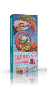 Castaway Coffee Café Cubano Capsules, Compatible with Nespresso Original Brewers, 10 count