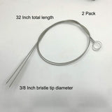 2 Pcs Cleaning Brush Bristle Tip 3/8” by 32” Inch Long - Flexible Cleaner Tool for Clean Keg, Feeding Tube, Line Tube Hose