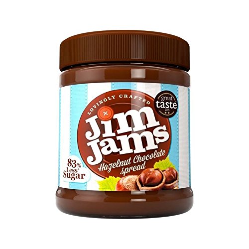 JimJams 83% Less Sugar Hazelnut Chocolate Spread 350g - Pack of 4