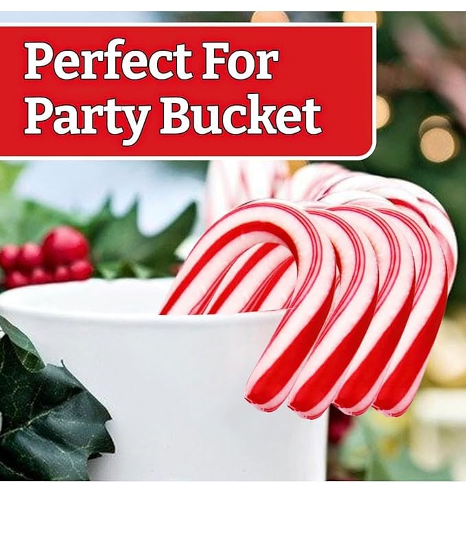 MINI CANDY CANES (1000 MINI CANDY CANES) | Mini Candy Canes Peppermint Flavored | Red & White Stripes - Individually Wrapped Gift Pack | Holiday Candy