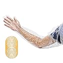 JIUBROLAM 50 Pcs Disposable Long Gloves Full Arm Shoulder Length 35.5 Inch Plastic Dressing Gutting Gloves for Field Dressing House Cleaning Gardening