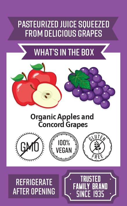 LAKEWOOD Organic Apple Grape Juice 8ct, 54 FZ