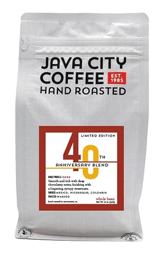 Java City 40th Anniversary Blend Dark Roast Ground Coffee, 12 oz | Smooth & Rich Flavor