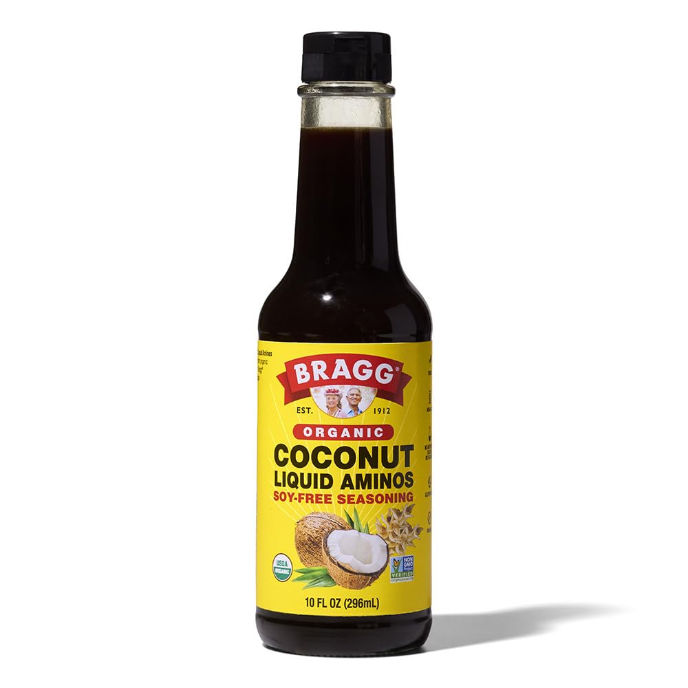 Bragg Organic Coconut Liquid Aminos Seasoning - 10 fl oz - Soy-Free Teriyaki Sauce Substitute - Perfect for Cooking at Home