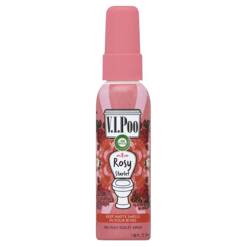 Air Wick V.I.P. Pre-Poop Toilet Spray | Rosy Starlet Scent | Contains Essential Oils | Travel size Air Freshener | Up to 100 uses - 1.85 Ounce (Pack