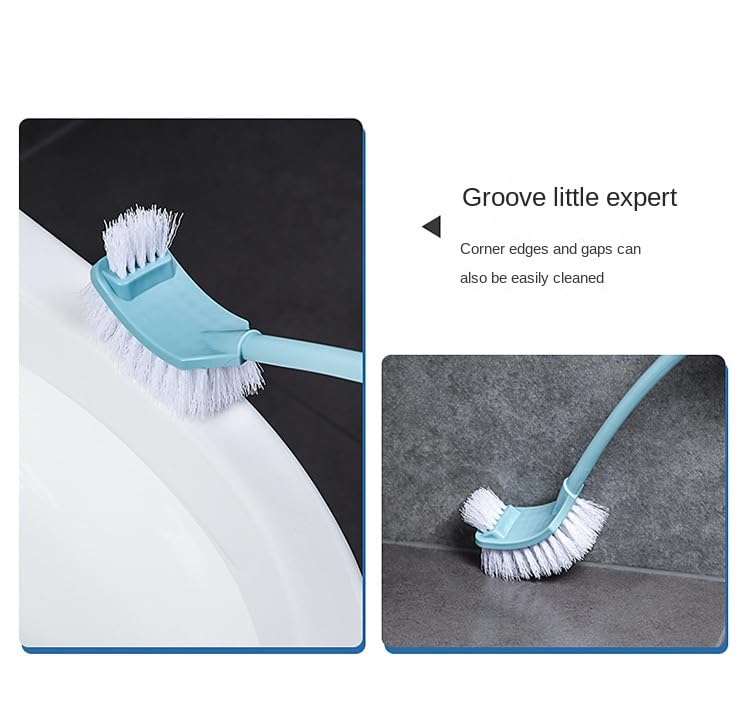 XINCHANG Bathroom Toilet Bowl Brush and Holder Set Bathroom Deep Cleaning Toilet Cleaner Scrubber with Bristle for Dead Corner Clean (Green)