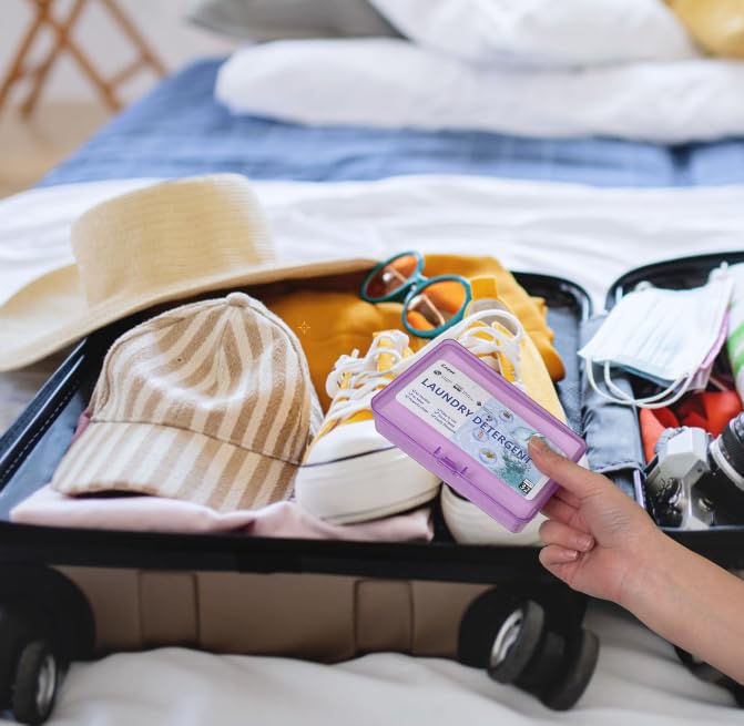 Enyur Laundry Detergent Sheets | Ultra-Portable | Travel Size | 32 Loads, 5-Second Dissolve | TSA-Approved & Eco-Friendly | 2X Stain Removal Tech |