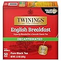 Twinings English Breakfast Tea, Decaffeinated Black Tea - Lively and Refreshing Decaf Tea Bags Individually Wrapped, 50 Count