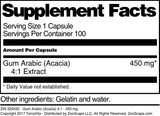 Gum Arabic (Acacia) 4:1-450 mg (100 Capsules, ZIN: 520432) - 3 Pack