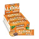 ALOHA Organic Plant Based Protein Bars |Peanut Butter Chocolate Chip | 1.98 Oz (Pack of 12) | Vegan, Low Sugar, Gluten Free, Paleo, Low Carb, Non-GMO