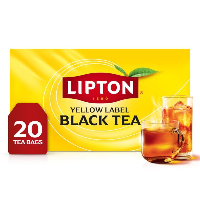 Lipton Black Tea Bags, Hot or Iced Caffeine Tea, 20 Total Bags