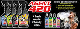 Smoke Eater Cigarette, Cigar, Cannabis & Tobacco Odor Eliminator Spray & Air Freshener for Car, Home, Clothes - Black Glacier, 4 oz Travel Size - Tea