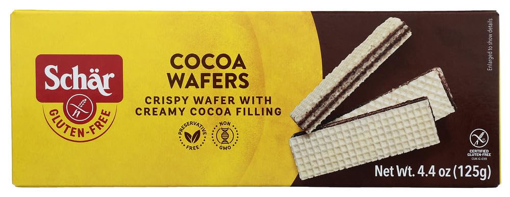 Schar Cocoa Wafer Gluten Free -- 4.4 oz (Pack of 4)