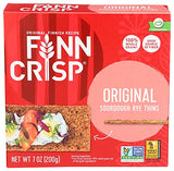 Finn Crisp Sourdough Rye Thins, Original Crispbread, 7 Ounce Boxes (Pack of 9)