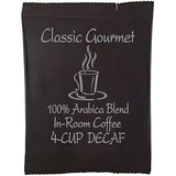 Classic Gourmet DeCaf 4 Cup Coffee Filterpack for Hotels and Motels- Case of 200