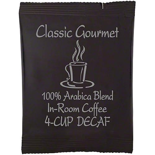 Classic Gourmet DeCaf 4 Cup Coffee Filterpack for Hotels and Motels- Case of 200