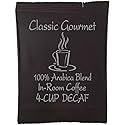 Classic Gourmet DeCaf 4 Cup Coffee Filterpack for Hotels and Motels- Case of 200