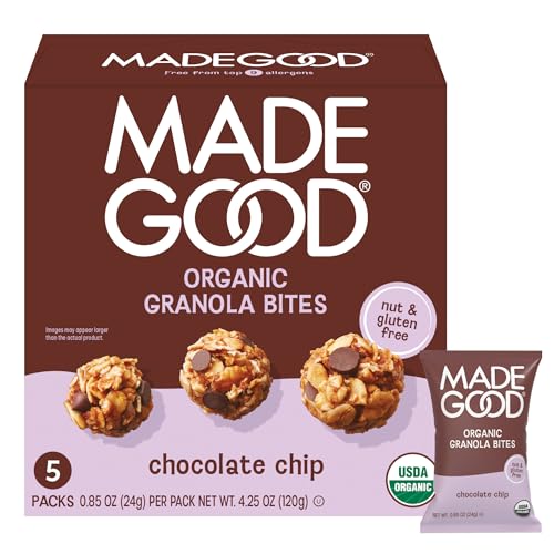 MadeGood Organic Chocolate Chip Granola Bites, 5ct x 0.85oz