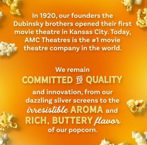 AMC Theatres Extra Butter Microwave Popcorn | 6 Bags and Butter Topping Packets