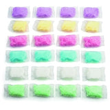 Fun Express Cotton Candy Bags Bulk 24 Pack - Pink Blue Purple Yellow White Green Individually Wrapped Party Favors for Baby Shower, Gender Reveal