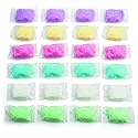 Fun Express Cotton Candy Bags Bulk 24 Pack - Pink Blue Purple Yellow White Green Individually Wrapped Party Favors for Baby Shower, Gender Reveal
