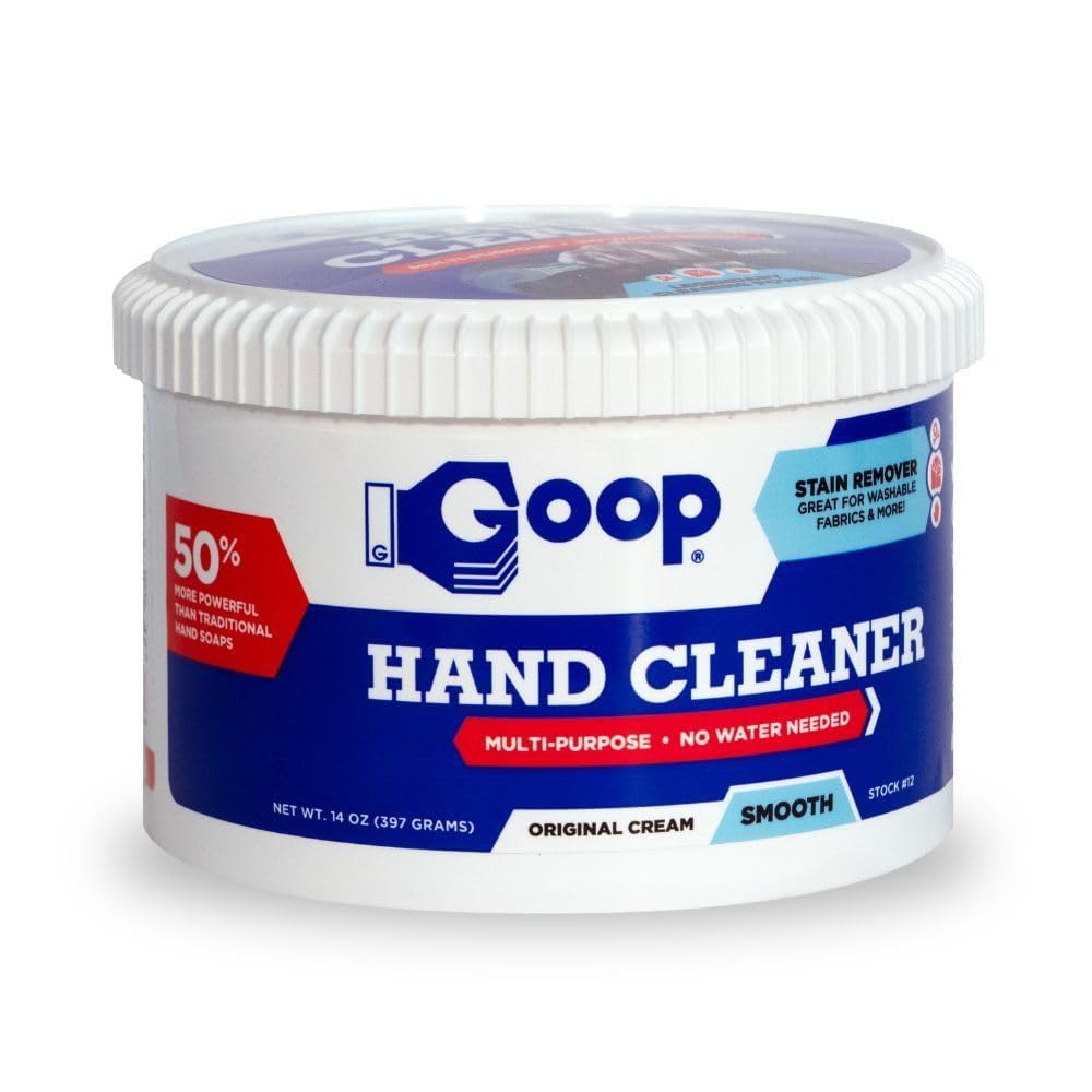 GOOP Multi-Purpose Hand Cleaner- Waterless Hand Degreaser, Laundry Stain Remover - NonToxic and Biodegradable Cleaner Remove Dirt, Oil, Paint, Ink