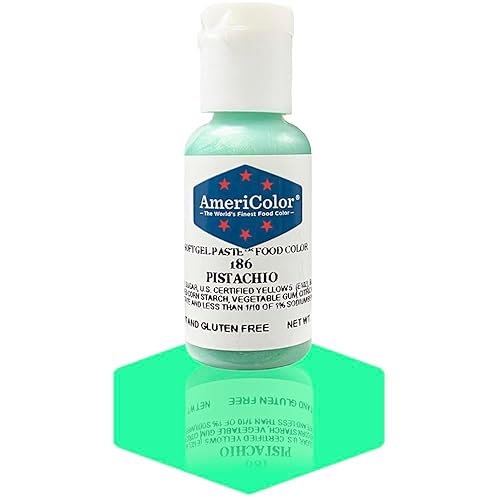 AmeriColor, Pistachio, 0.75 Ounce Bottle, Soft Gel Paste Food Color